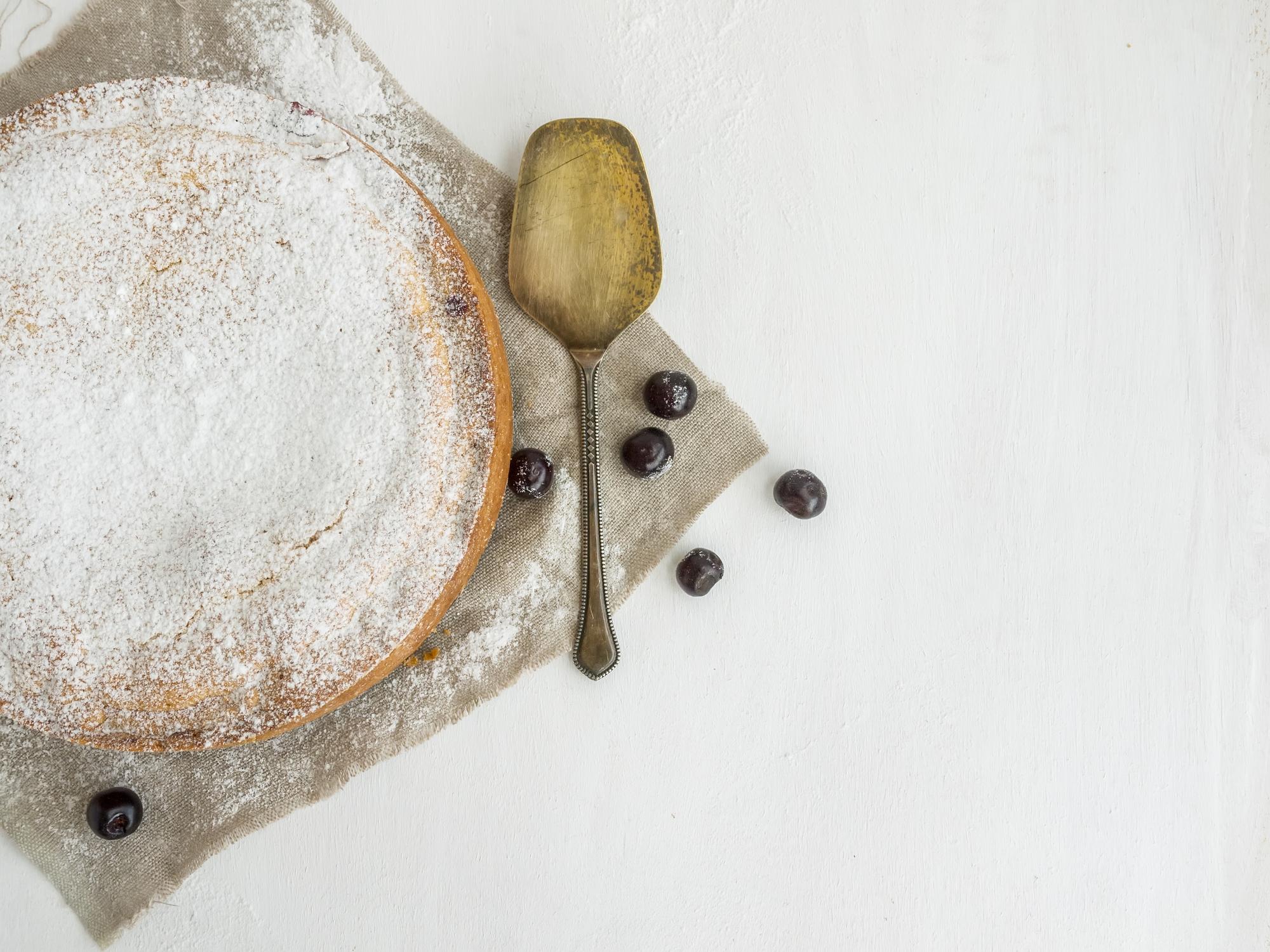 Artisan pastry closeup on paper
